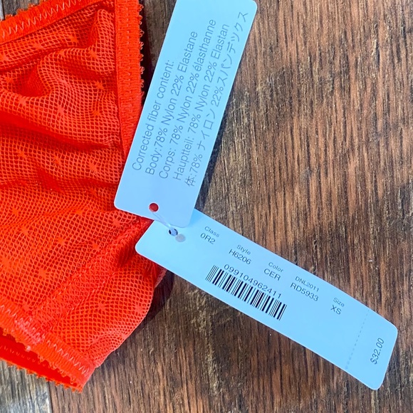 J.CREW Point D'Esprit French Bralette Orange - NWT - Picture 4 of 6